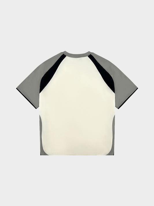 COLORBLOCK JERSEY TEE (CREAM/GREY)
