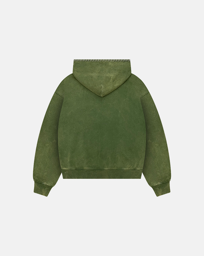 WEAVE STITCH HOODIE (MOSS)