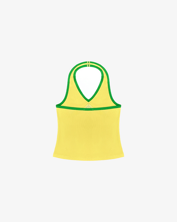 HALTER KNIT TANK TOP (YELLOW/GREEN)