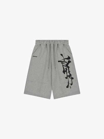 SCRIPT BERMUDA SHORTS (GREY)