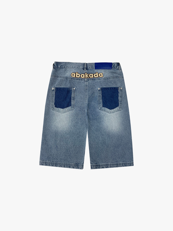 CHECKERED DISTRESSED JORTS (BLACK)