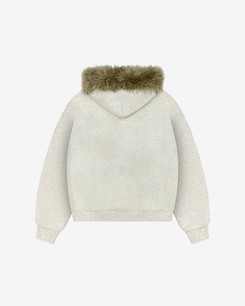 MANILA FLEECE FUR ZIP-UP (GREY)