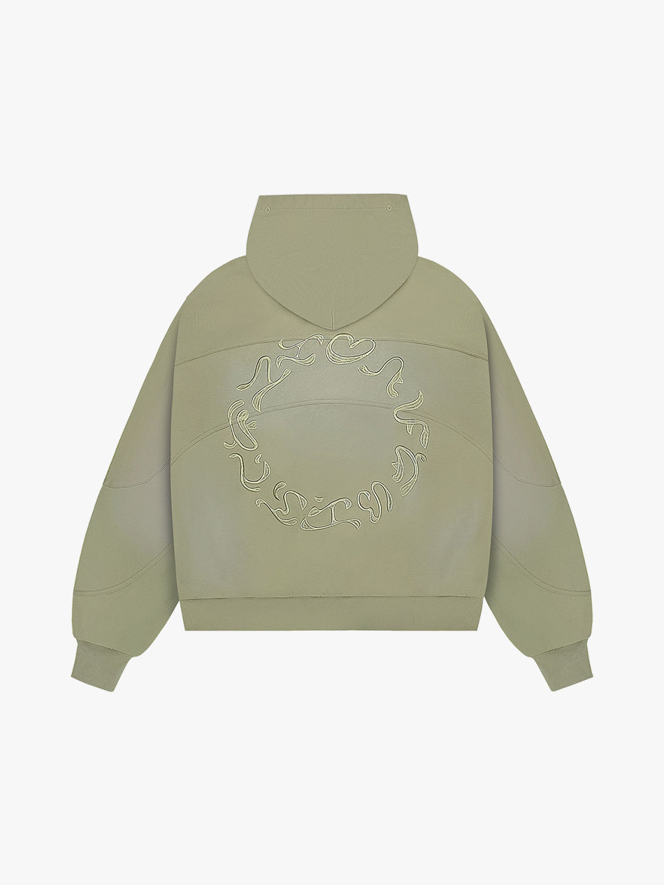 RHINESTONE FUR ZIP-UP (TAN)