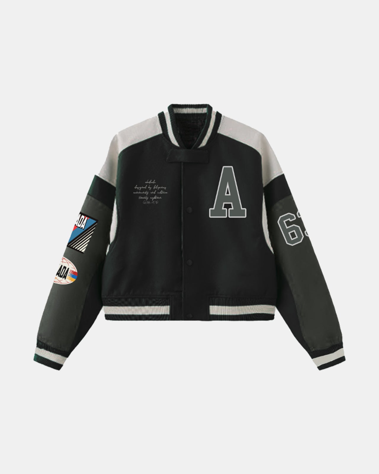 RACING LEATHER JACKET (BLACK/GREY)