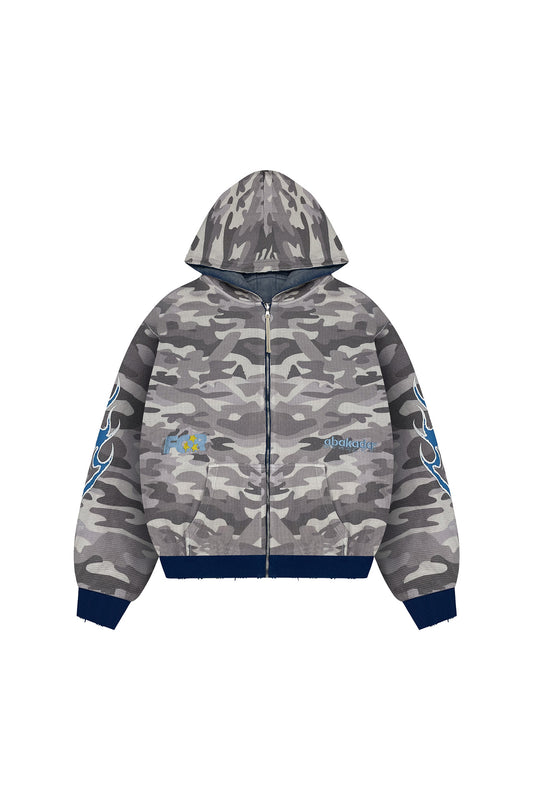 BARONG WASHED REVERSIBLE HOODIE (GREY/BLUE)