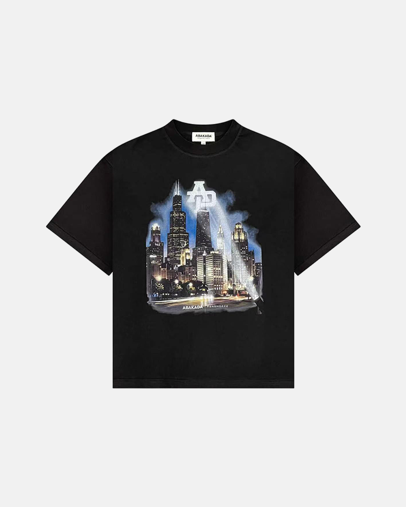CHICAGO LOGO TEE (BLACK)