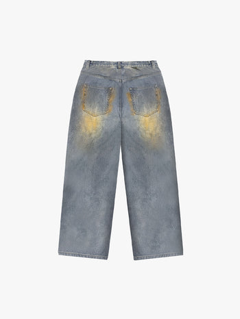 MUD WASHED BAGGY PANTS (DENIM)