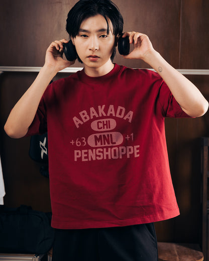 AREA CODE WASHED TEES (RED)