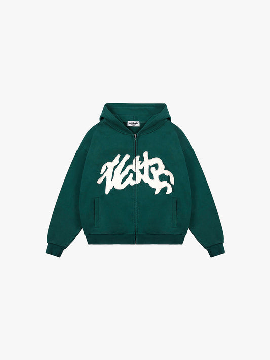 BAYBAYIN ZIP-UP HOODIE (FOREST)