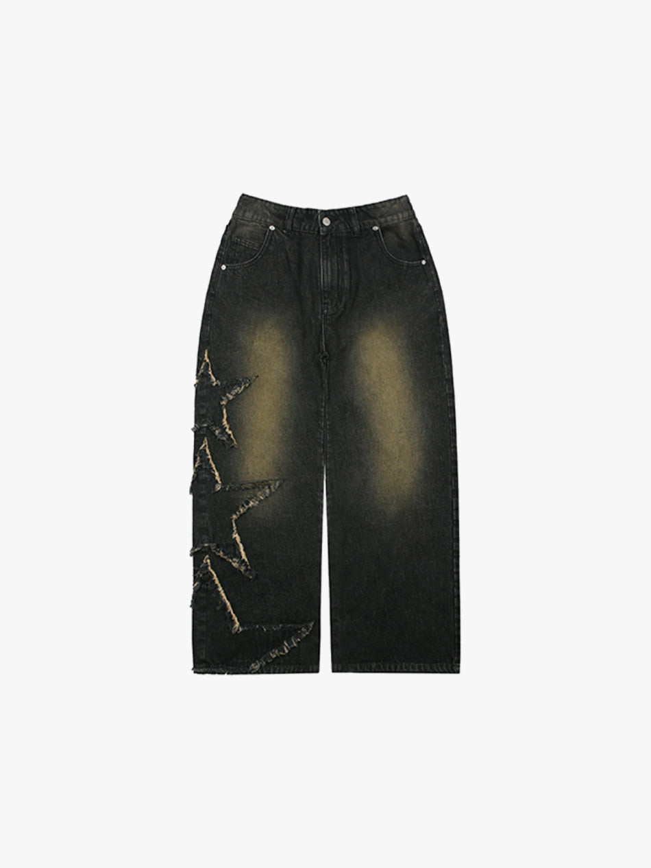 3 STAR BAYBAYIN DENIM PANTS (BLACK)