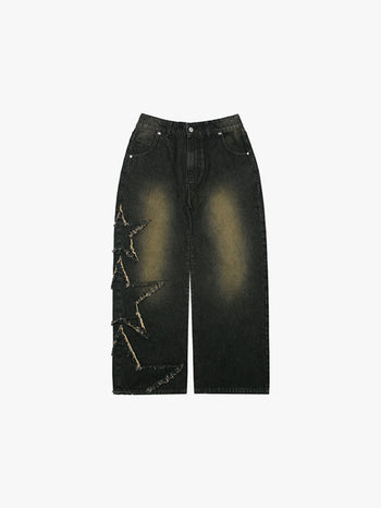 3 STAR BAYBAYIN DENIM PANTS (BLACK)