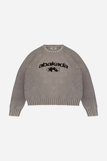 3 STAR FADED KNITTED SWEATER (WASHED TAN)