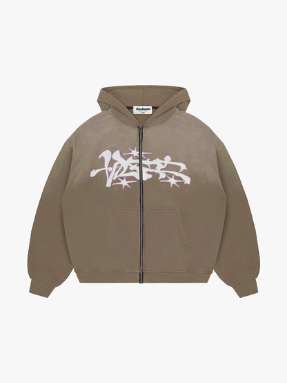 BAYBAYIN WASHED ZIP-UP (WASHED BROWN)