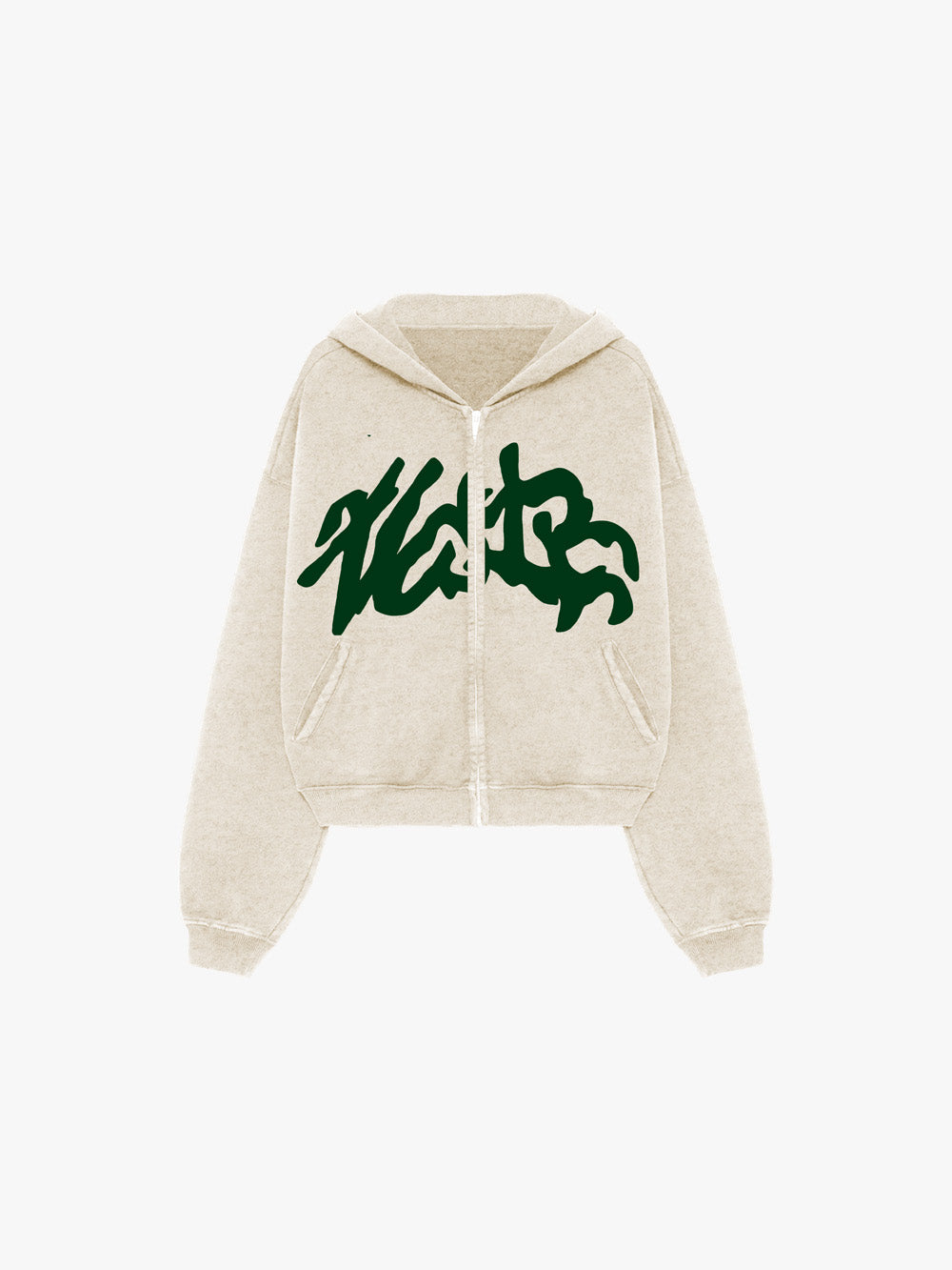 UNIFORM ZIP-UP HOODIE (CREAM)