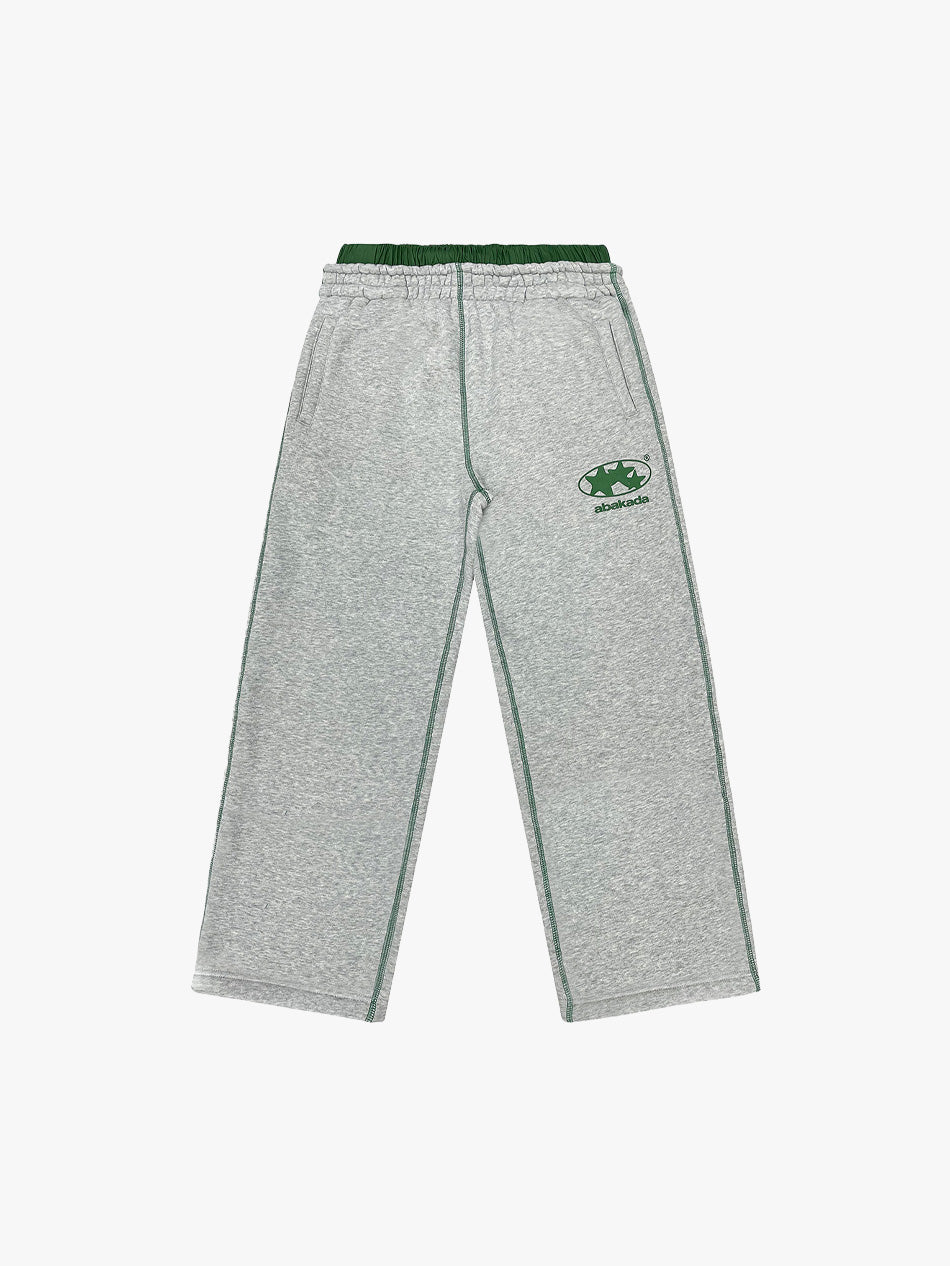 DOUBLE WAIST SWEATPANTS (PANDAN/GREY)