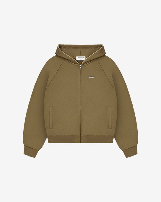UNIFORM RAGLAN ZIP-UP (BROWN)