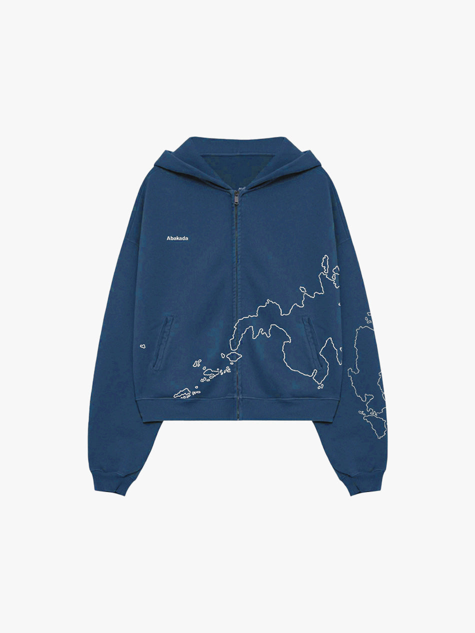 MAPA ZIP-UP HOODIE (NAVY)