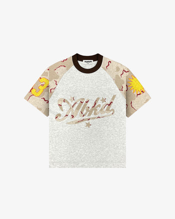 RAGLAN CAMO PATCH TEE (GREY)