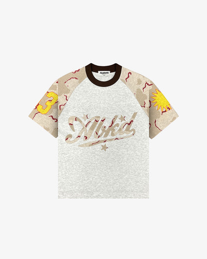 RAGLAN CAMO PATCH TEE (GREY)