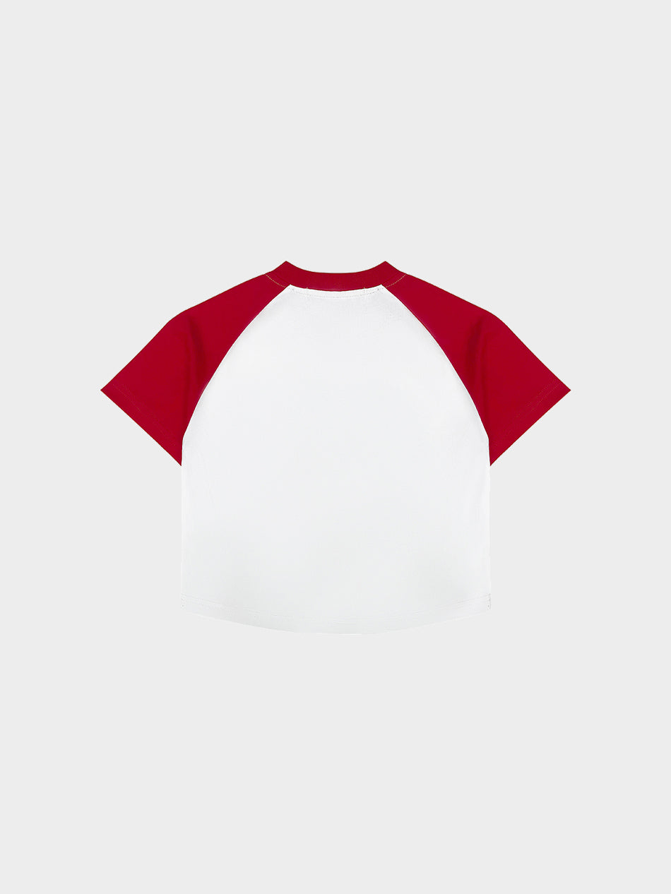 CHERRY BABY TEE (RED/WHITE)