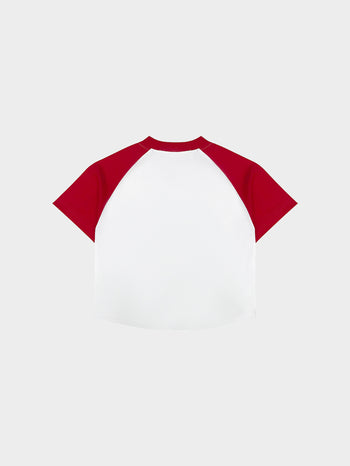 CHERRY BABY TEE (RED/WHITE)