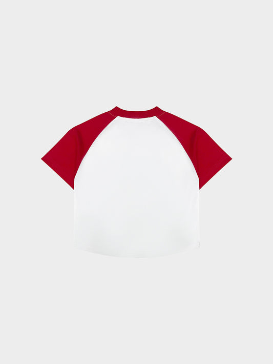 CHERRY BABY TEE (RED/WHITE)