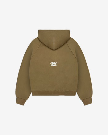 UNIFORM RAGLAN ZIP-UP (BROWN)