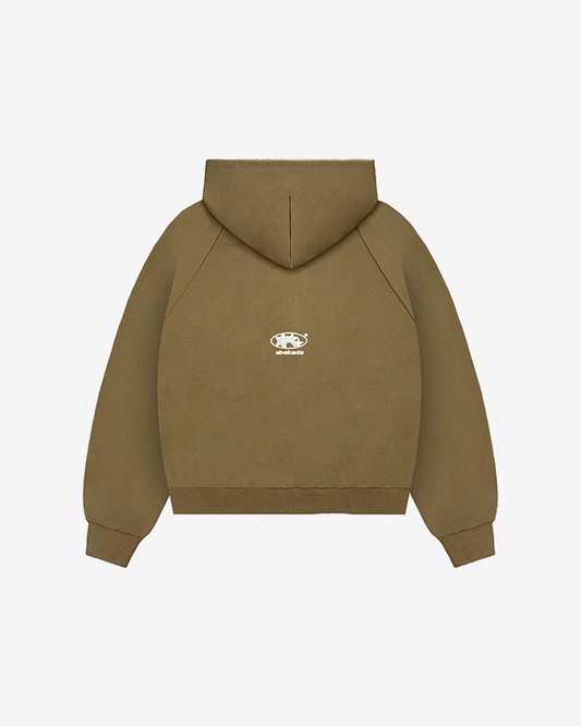 UNIFORM RAGLAN ZIP-UP (BROWN)