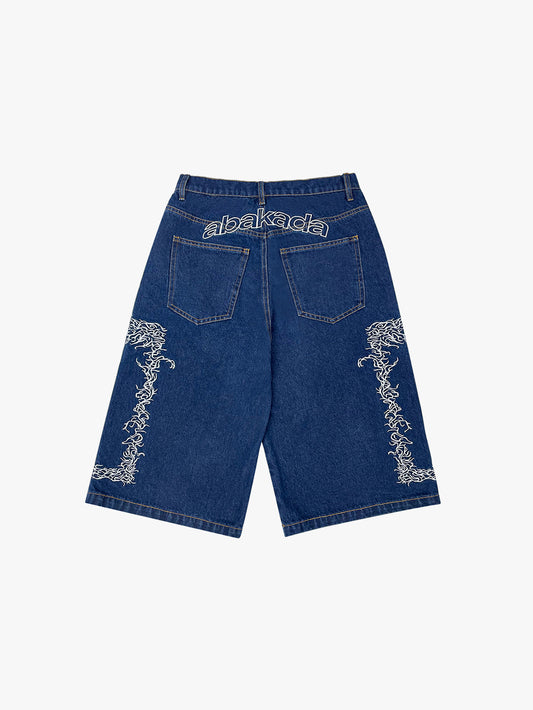 BAGGY DENIM JORTS (DENIM)