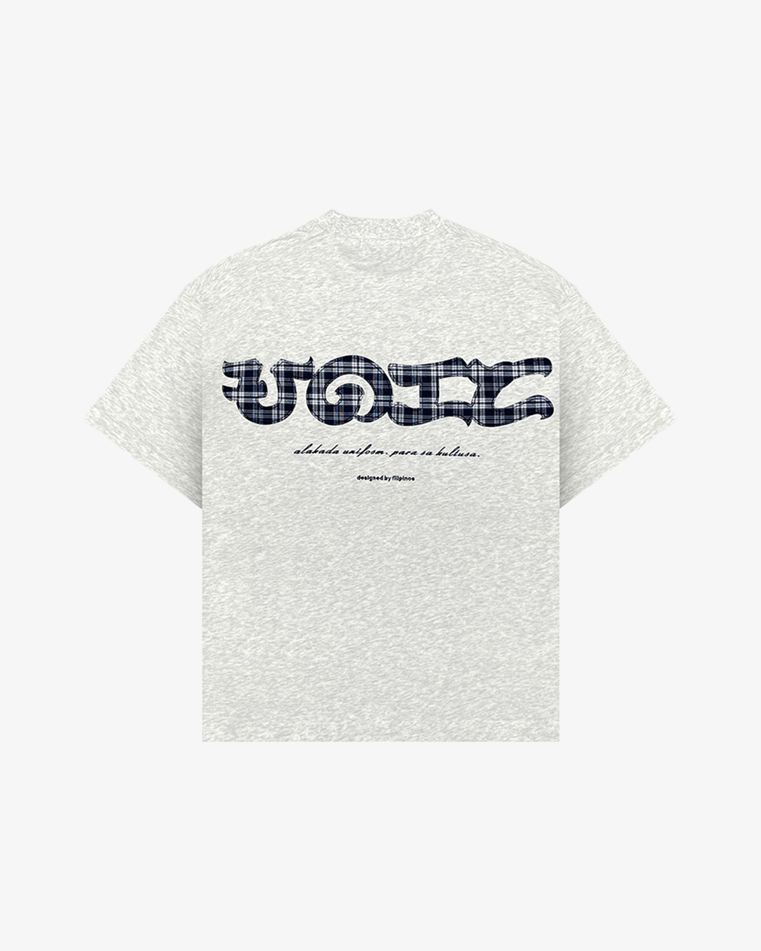 PLAID UNIFORM TEE (GREY)