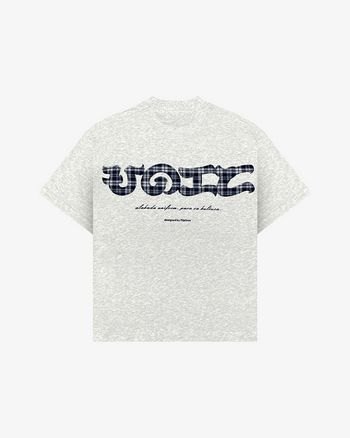 PLAID UNIFORM TEE (GREY)