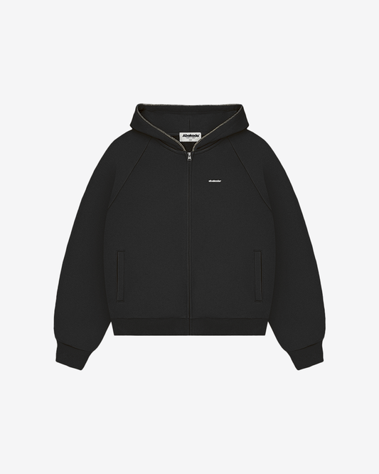 UNIFORM RAGLAN ZIP-UP (BLACK)