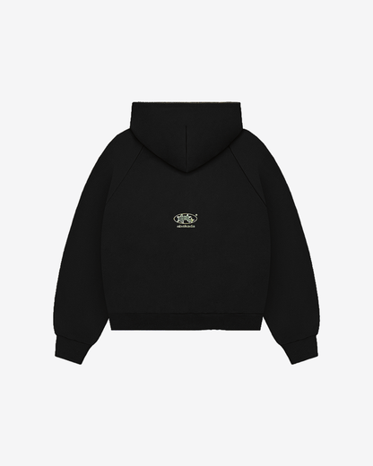 UNIFORM RAGLAN ZIP-UP (BLACK)