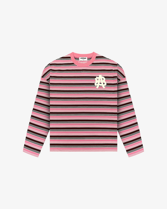 STRIPED LOGO LONGSLEEVE (PINK)