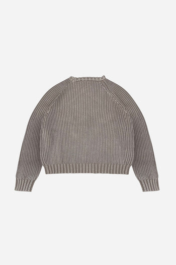3 STAR FADED KNITTED SWEATER (WASHED TAN)