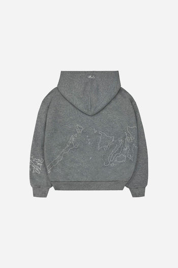 MAPA ZIP-UP HOODIE (LIGHT GREY)