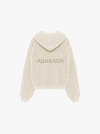 UNIFORM ZIP-UP HOODIE (CREAM)