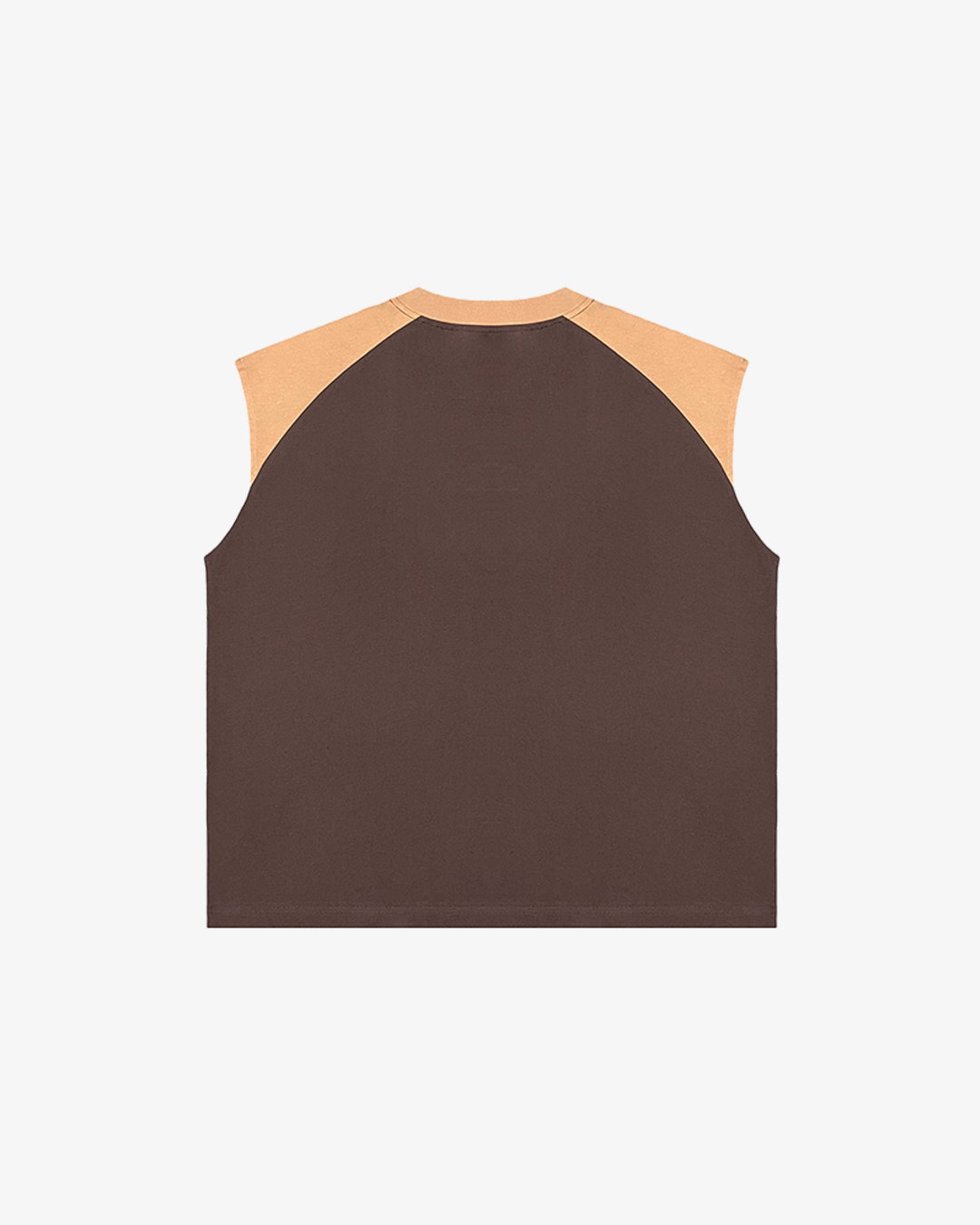 SLEEVELESS RAGLAN TANK (BROWN)