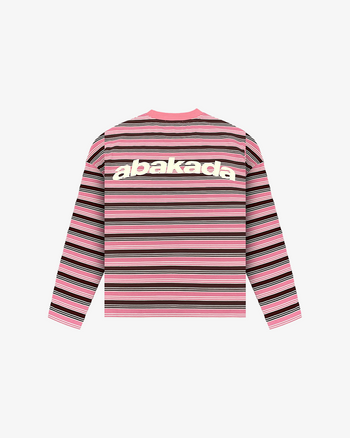 STRIPED LOGO LONGSLEEVE (PINK)