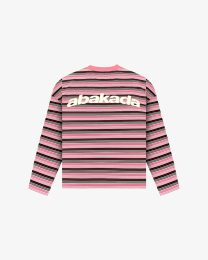 STRIPED LOGO LONGSLEEVE (PINK)