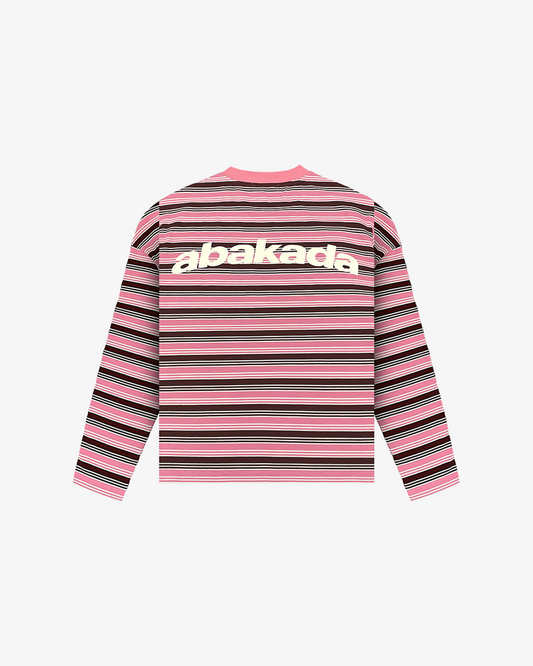 STRIPED LOGO LONGSLEEVE (PINK)