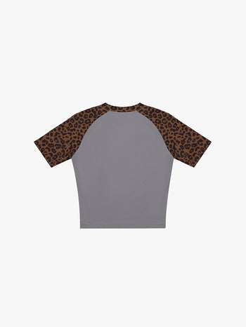 CHROME SUN RAGLAN CROP TOP (BROWN)