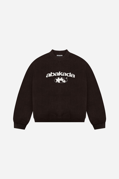 3 STAR KNITTED SWEATER (BROWN)