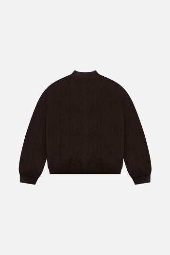 3 STAR KNITTED SWEATER (BROWN)