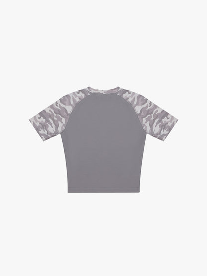 CHROME SUN RAGLAN CROP TOP (GREY)