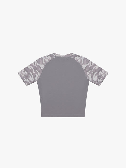 CHROME SUN RAGLAN CROP TOP (GREY)