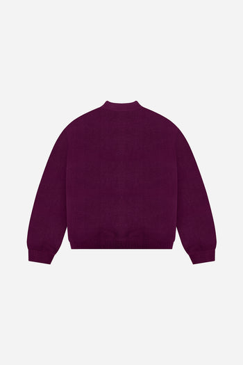 3 STAR KNITTED SWEATER (WINE)