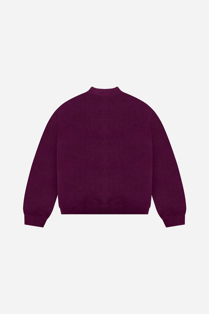 3 STAR KNITTED SWEATER (WINE)
