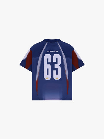 COLORBLOCK POLO COLLAR (RED/BLUE)