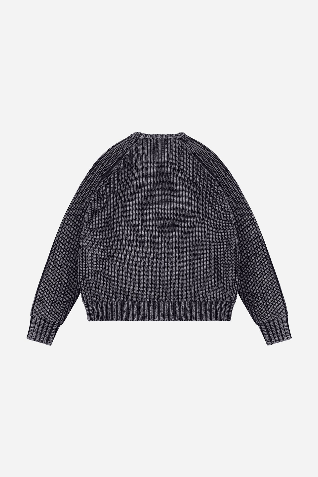 3 STAR FADED KNITTED SWEATER (WASHED GREY)